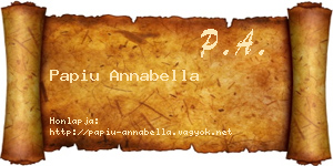 Papiu Annabella névjegykártya